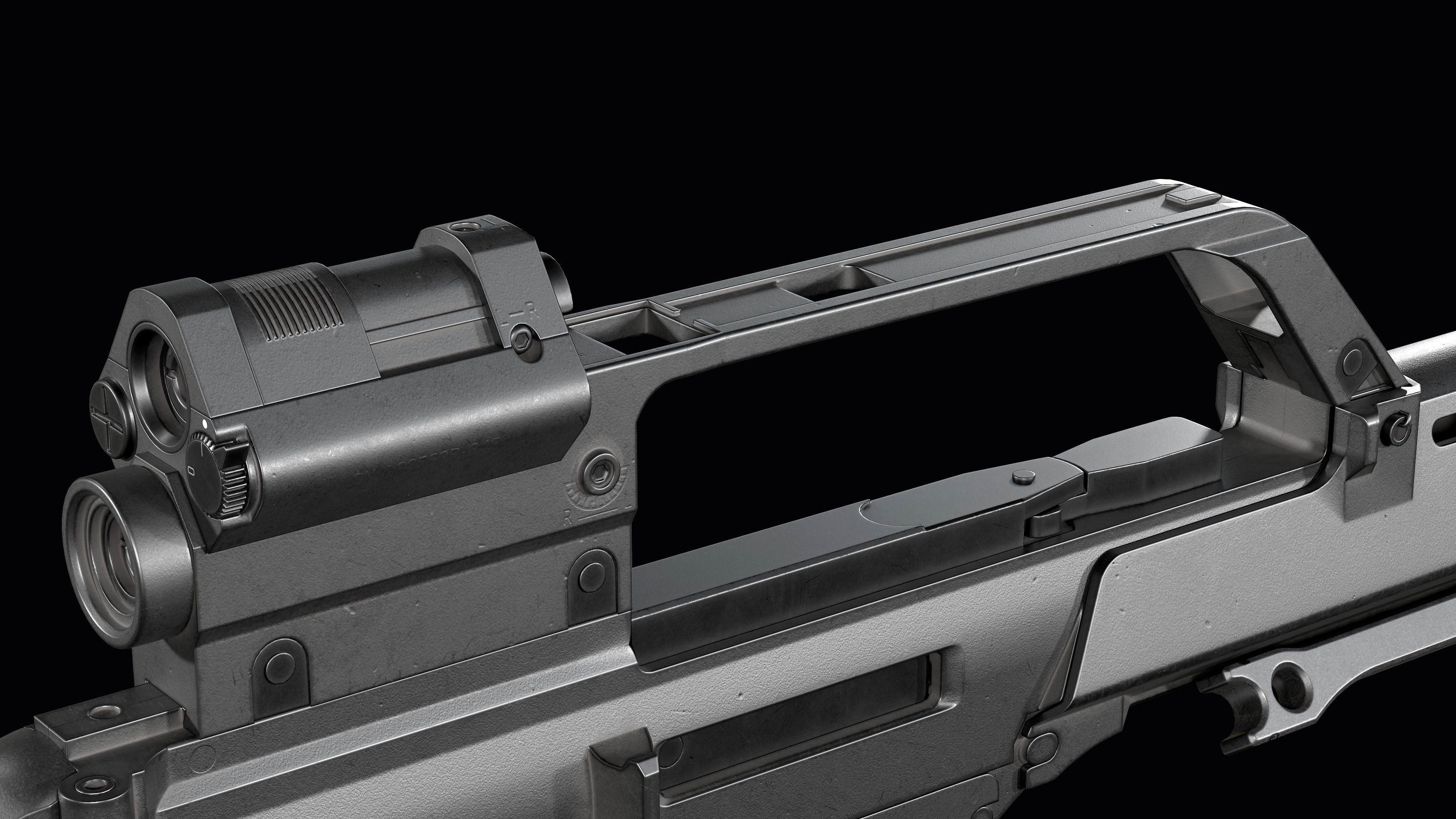 Fully modular assault rifle HK G36 G36E G36K G36KE G36C Low-poly 3D model_43