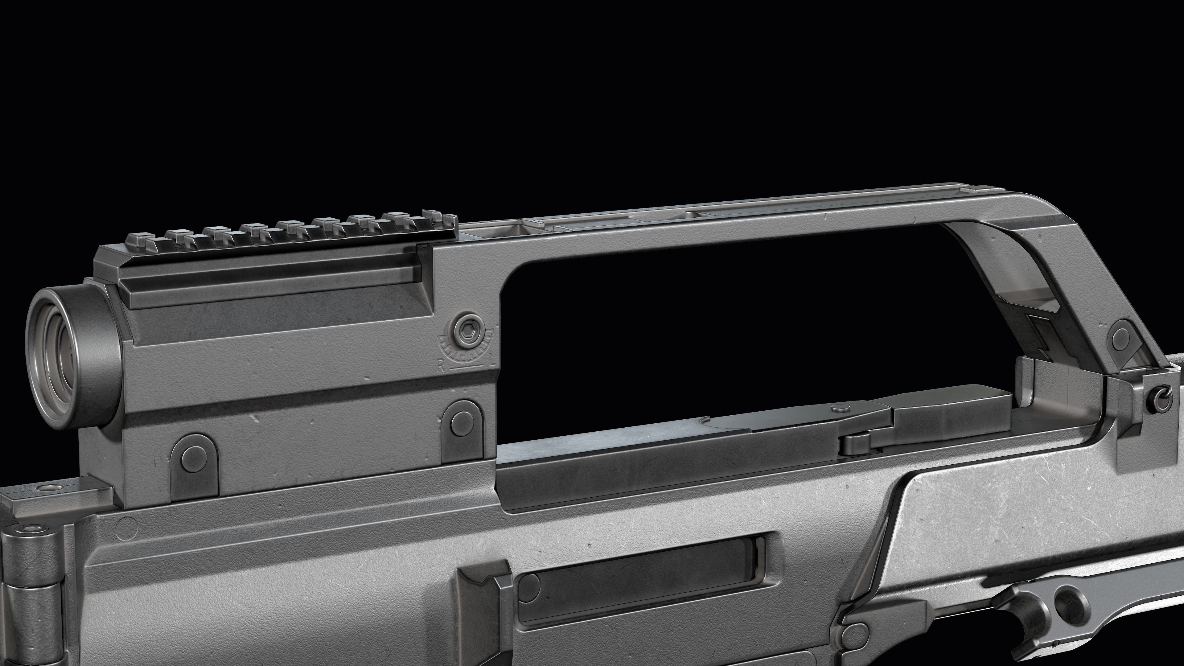 Fully modular assault rifle HK G36 G36E G36K G36KE G36C Low-poly 3D model_44