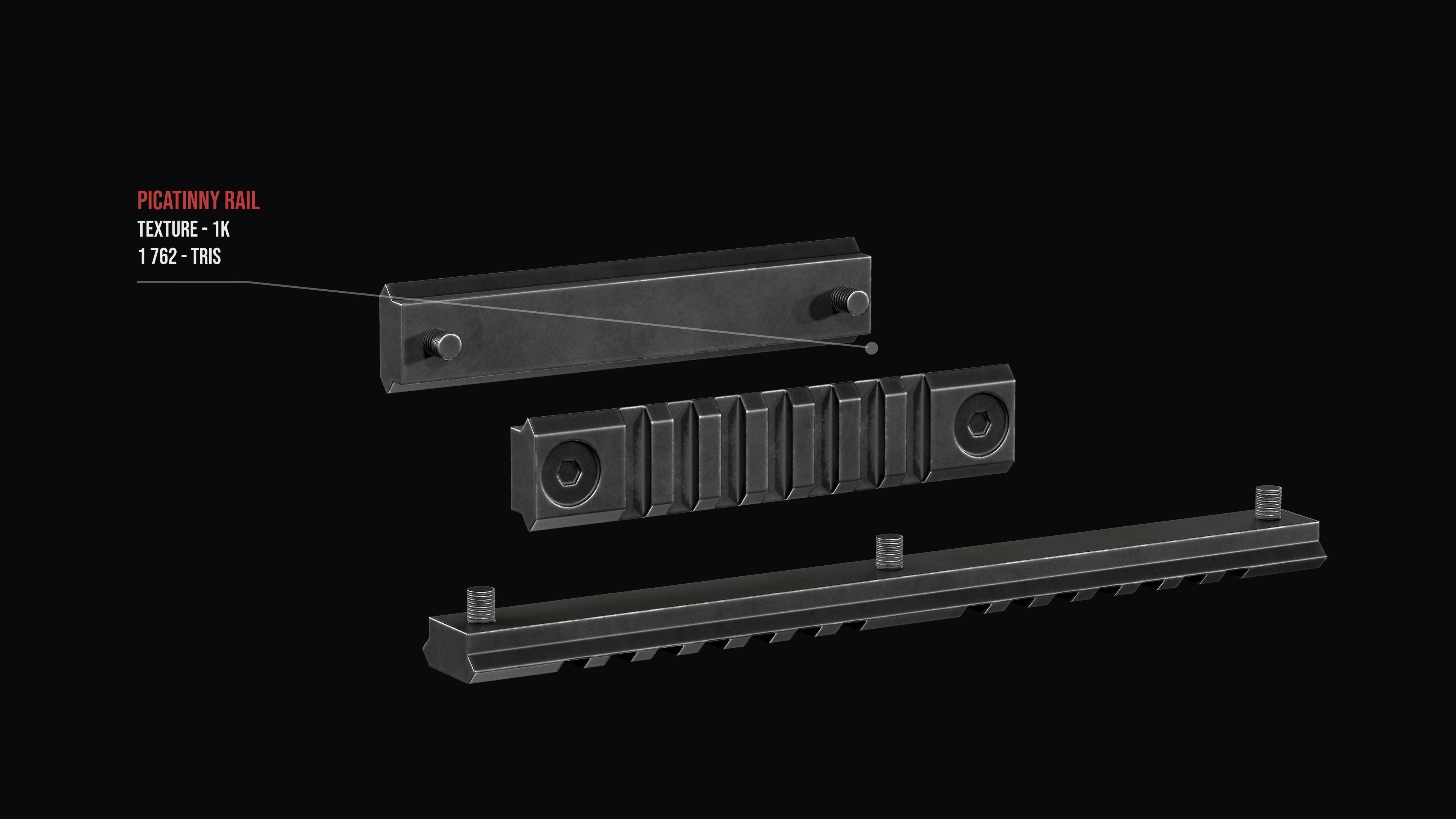 Fully modular assault rifle HK G36 G36E G36K G36KE G36C Low-poly 3D model_18