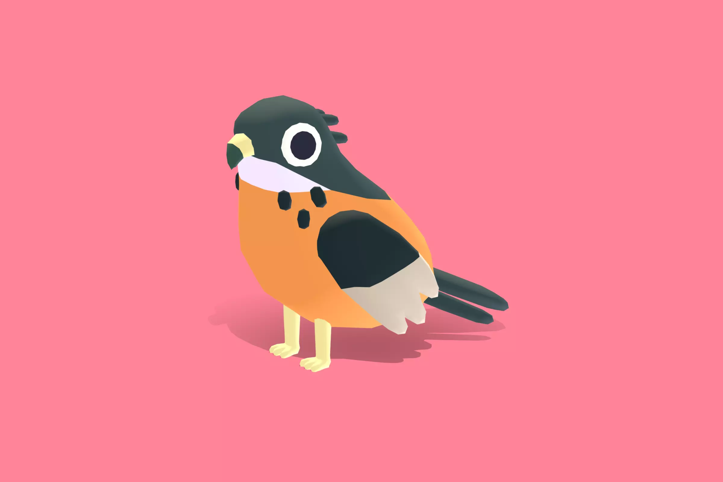 Quirky Series - Archers Buzzard Low-poly 3D model_0
