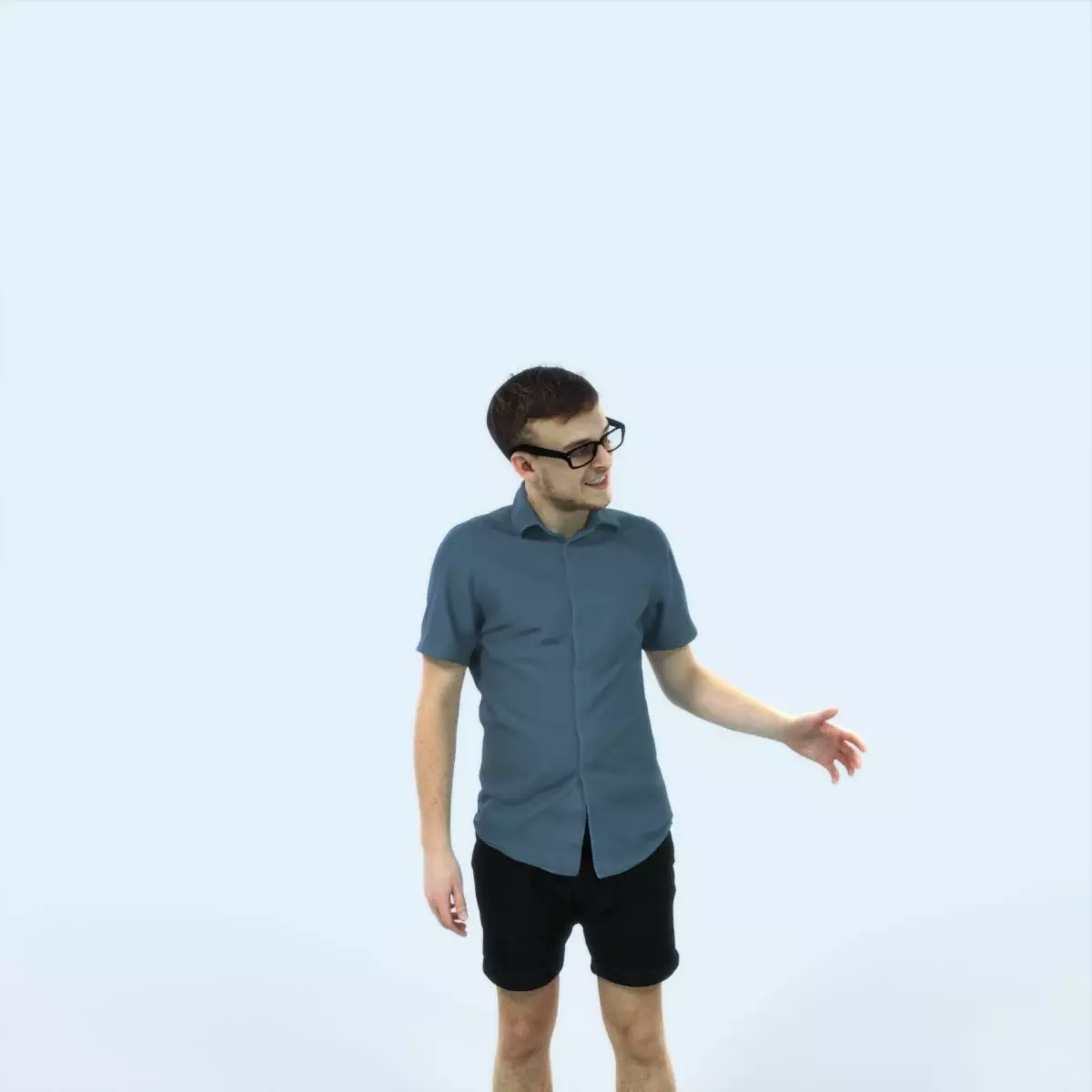 Veracity 17J Explaining Couple Summer Casual Man Low-poly 3D model_0