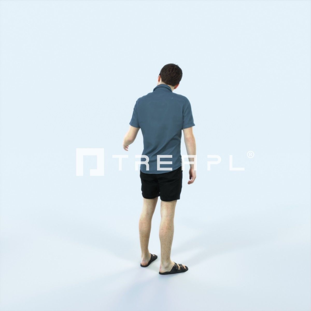 Veracity 17J Explaining Couple Summer Casual Man Low-poly 3D model_3