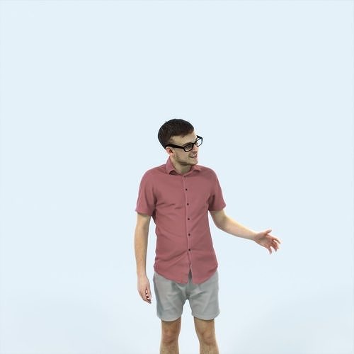 Veracity 17I Explaining Couple Summer Casual Man Low-poly 3D model
