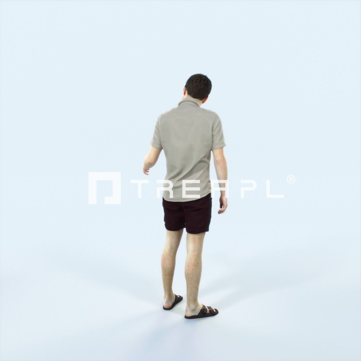 Veracity 17H Explaining Couple Summer Casual Man Low-poly 3D model_3