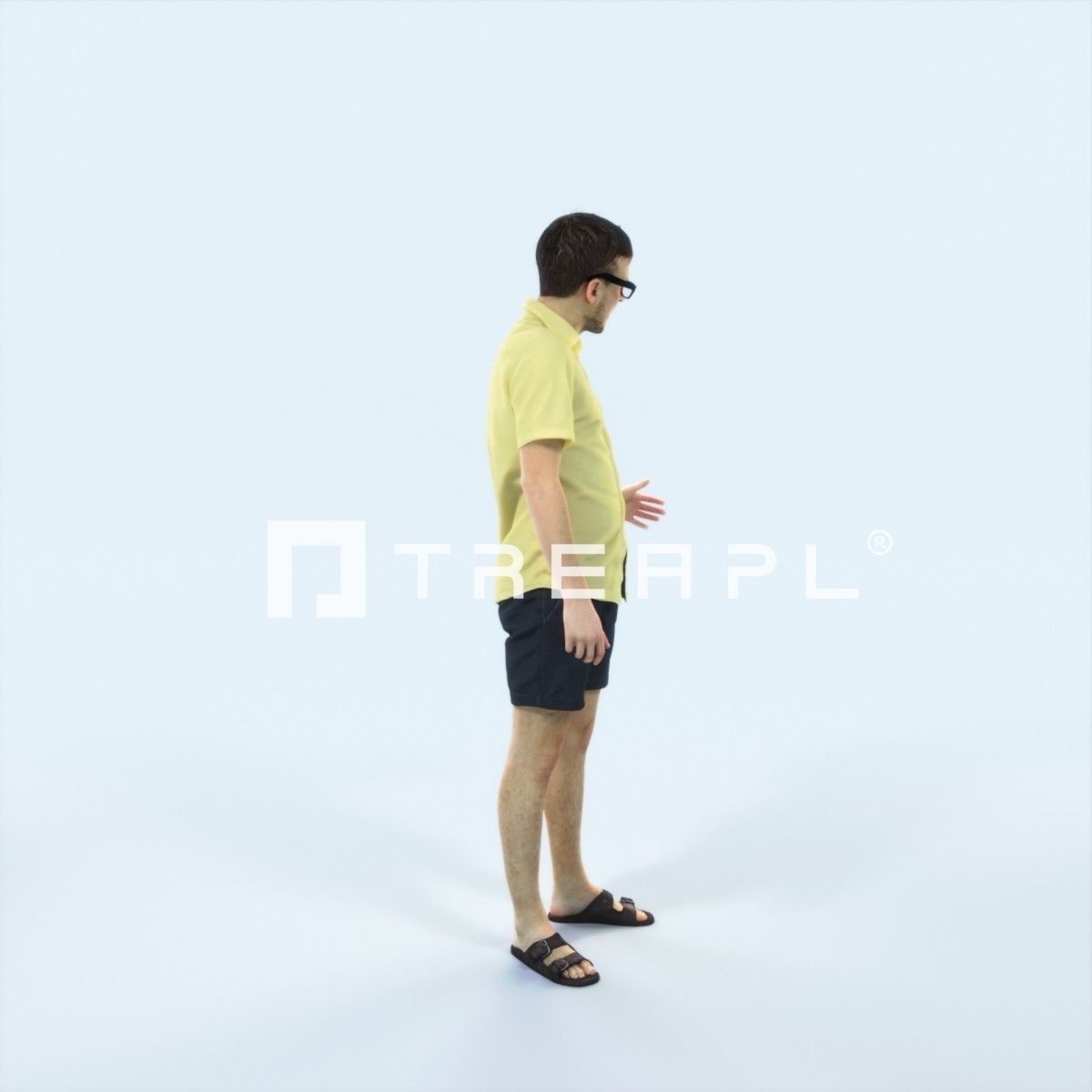 Veracity 17G Explaining Couple Summer Casual Man Low-poly 3D model_2
