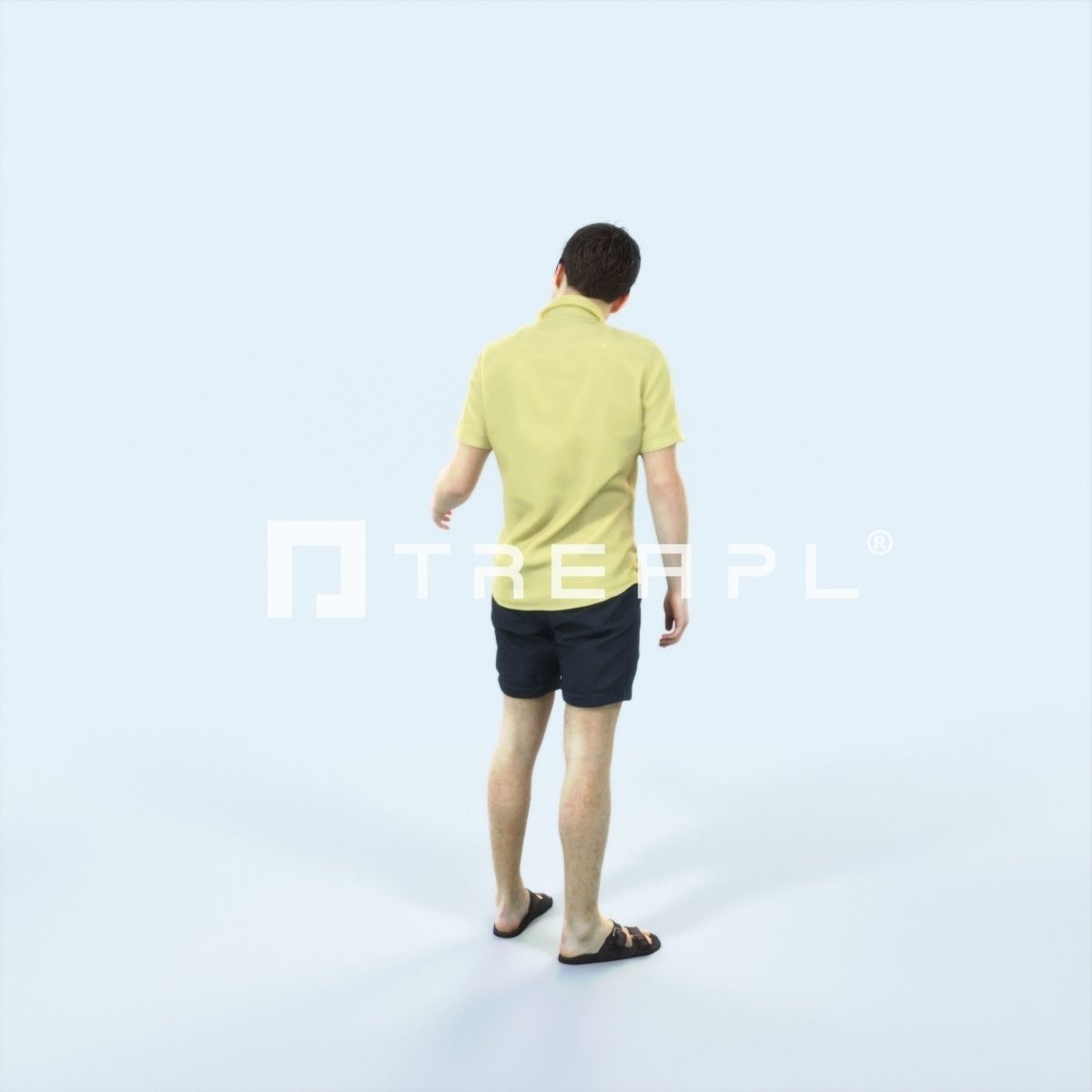 Veracity 17G Explaining Couple Summer Casual Man Low-poly 3D model_3