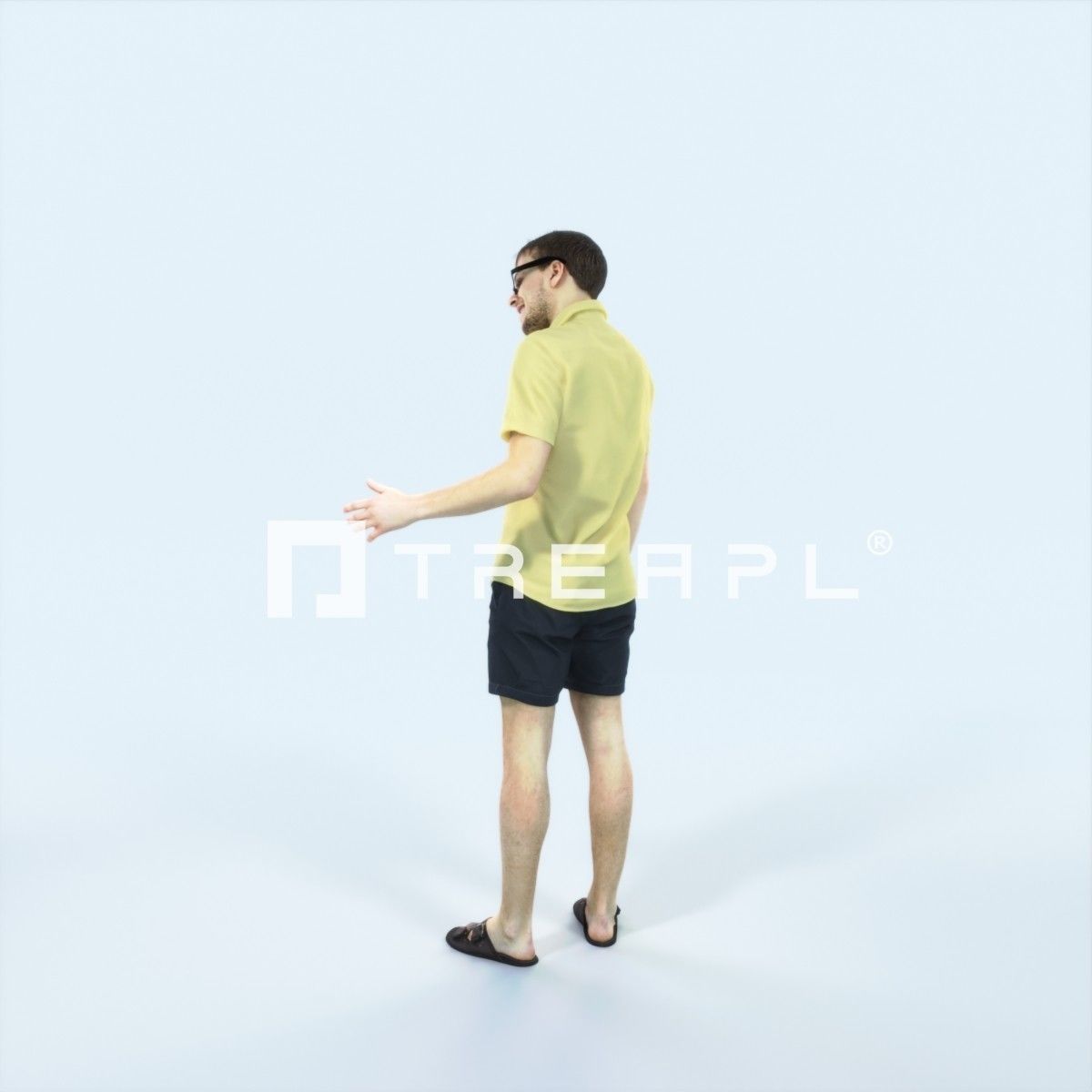 Veracity 17G Explaining Couple Summer Casual Man Low-poly 3D model_4