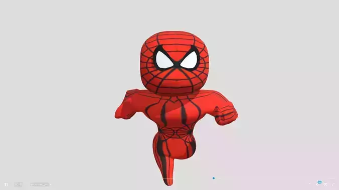 Baby Spiderman Running Animanted