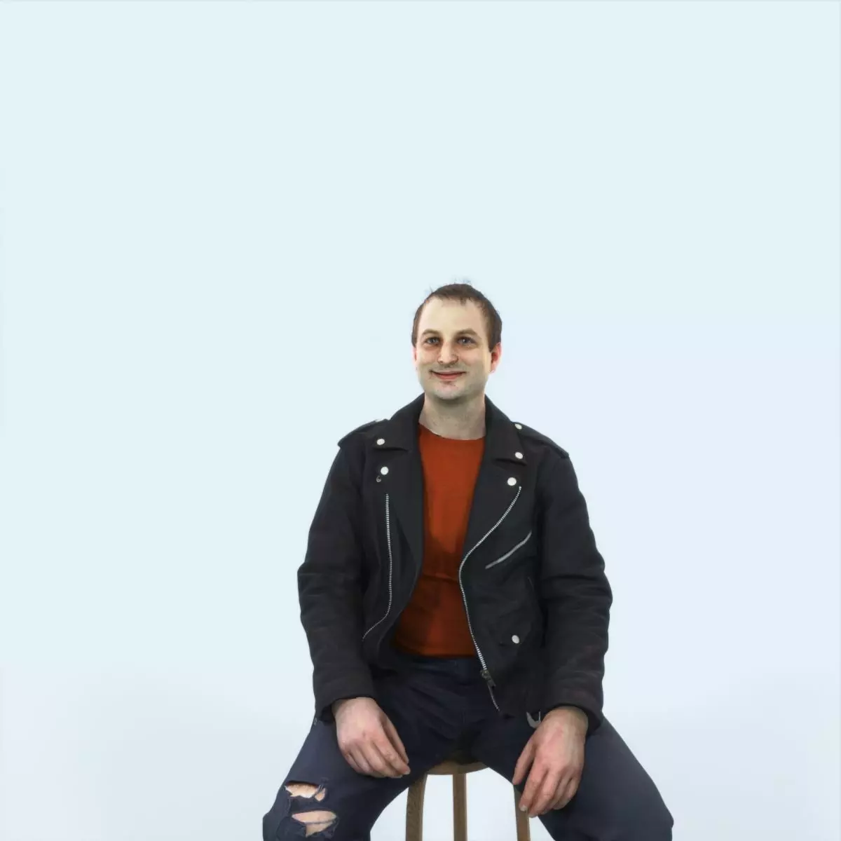 Victory 03L Listening Sitting Casual Man Low-poly 3D model_0