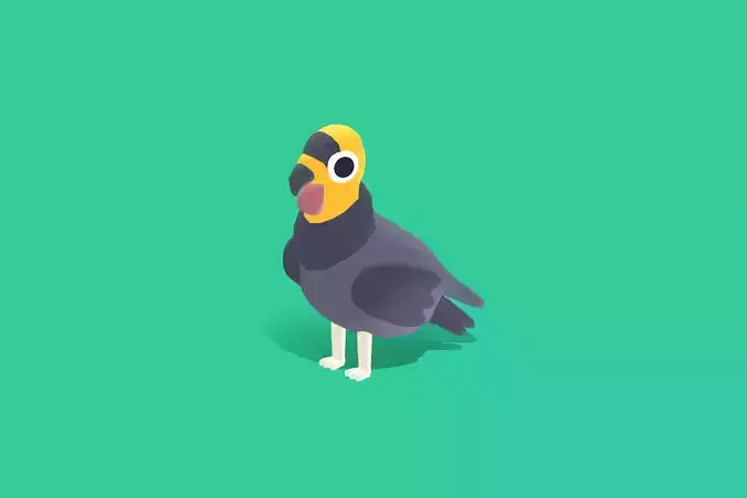 Quirky Series - California Condor Low-poly 3D model