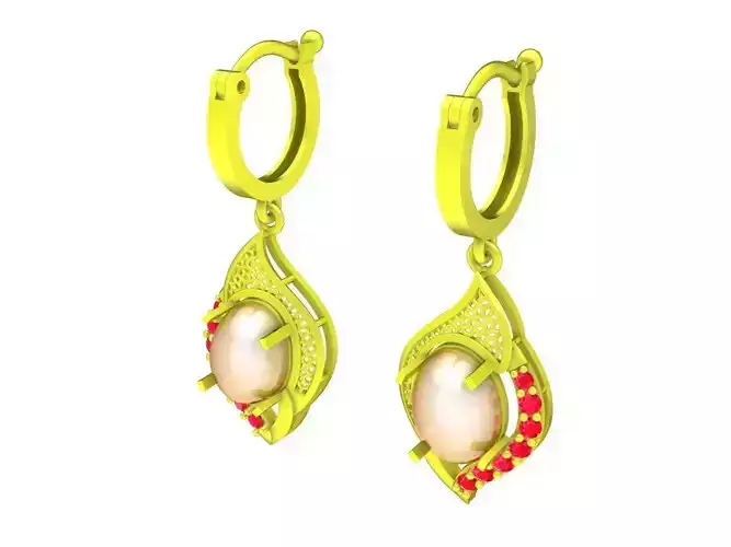 5715 diamond errings oval ruby earrings 