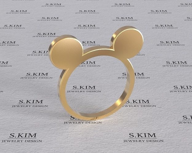 Mickey mouse ring 3D print model