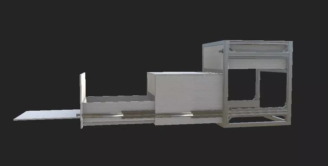 2 drawer cabinet 3D model_0