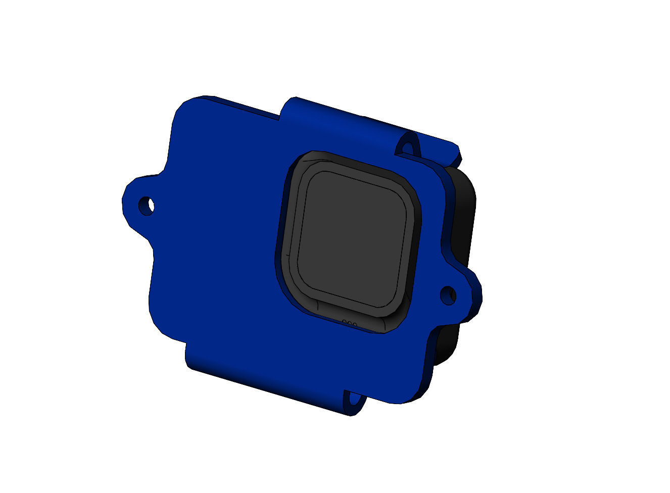 Snap fit Gopro 8 holder bracket and support 3D print model_1