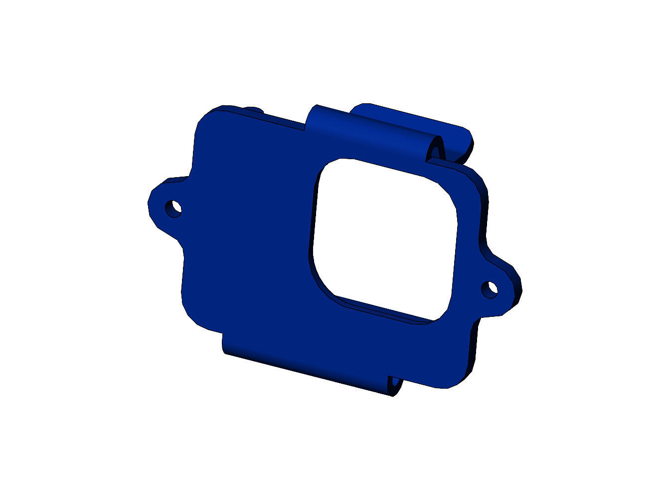 Snap fit Gopro 8 holder bracket and support 3D print model_7