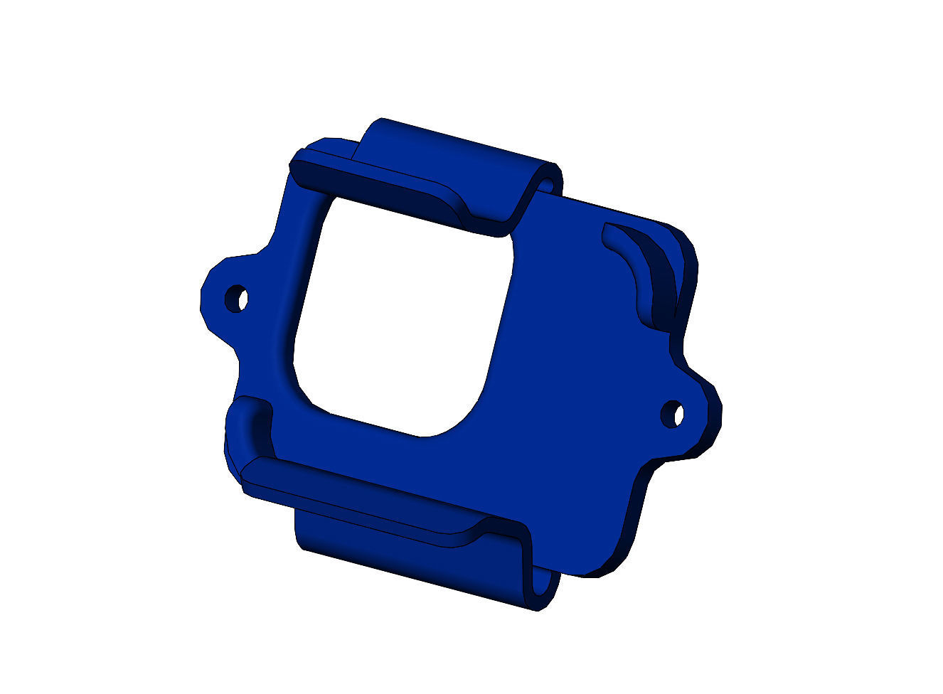 Snap fit Gopro 8 holder bracket and support 3D print model_6