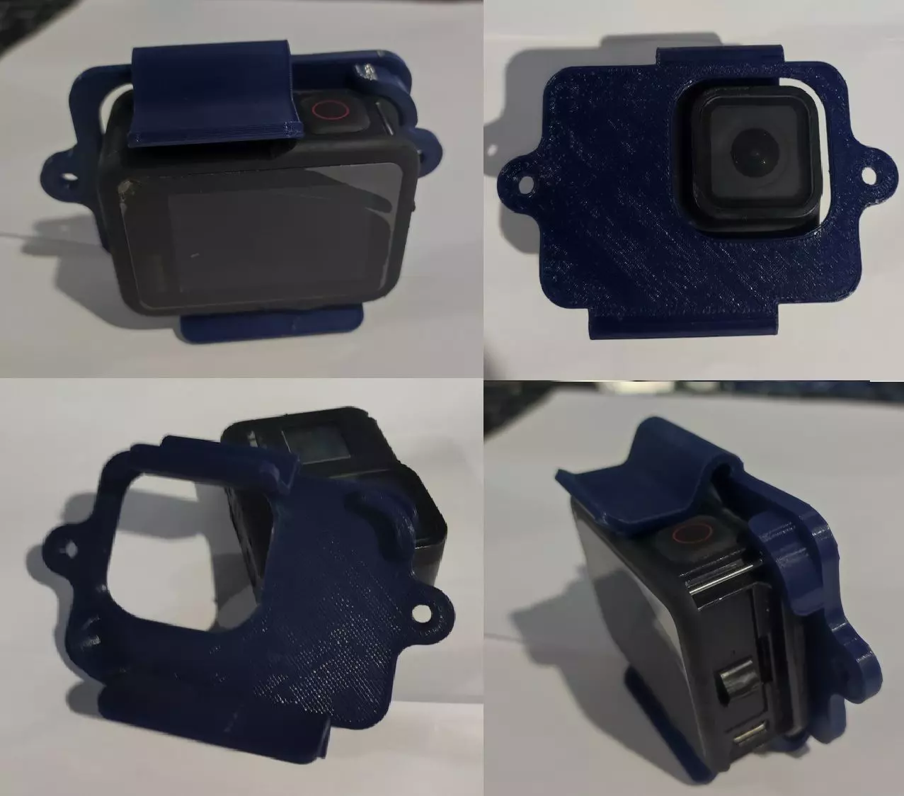Snap fit Gopro 8 holder bracket and support 3D print model_0