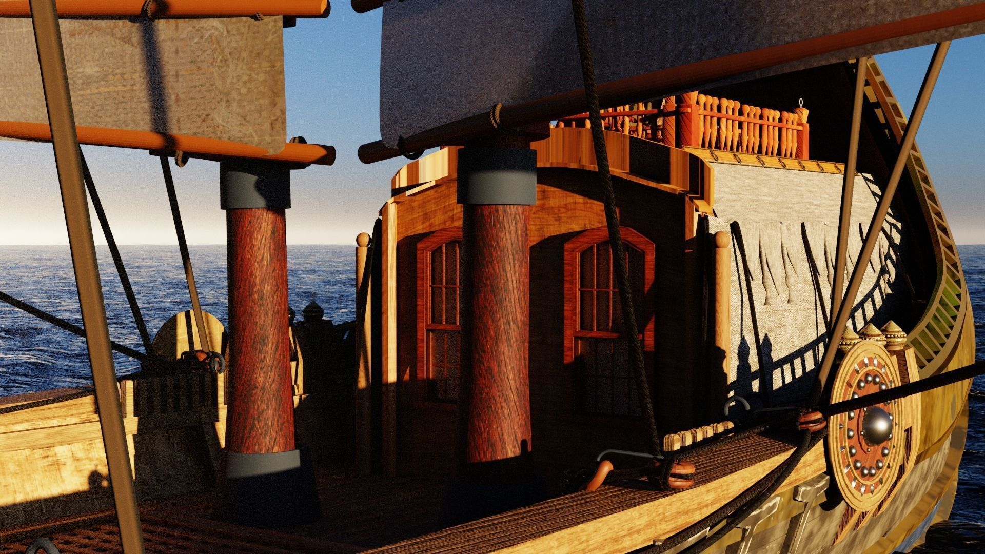 High detailed Ship of Numenor rigged - The Rings Of Power  3D model_4