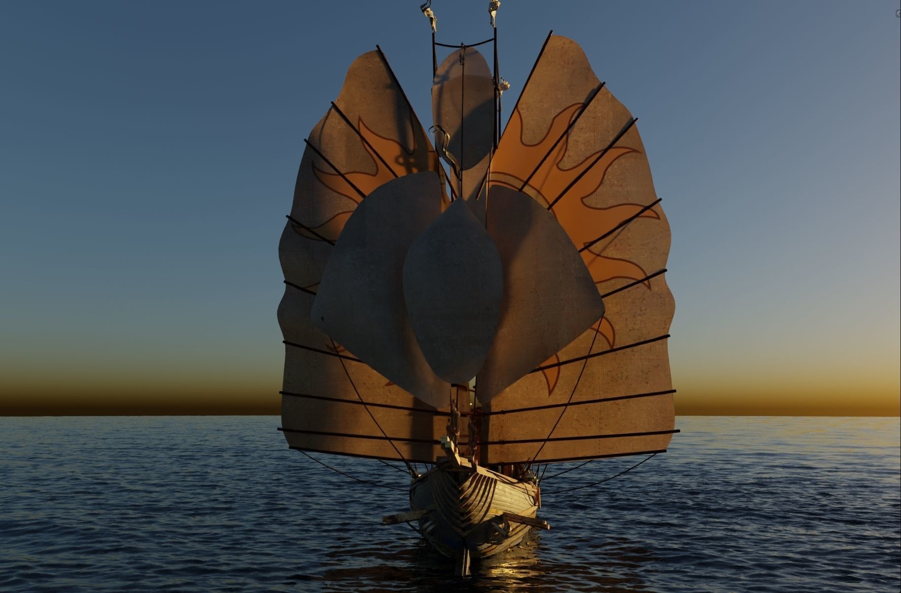 High detailed Ship of Numenor rigged - The Rings Of Power  3D model_2