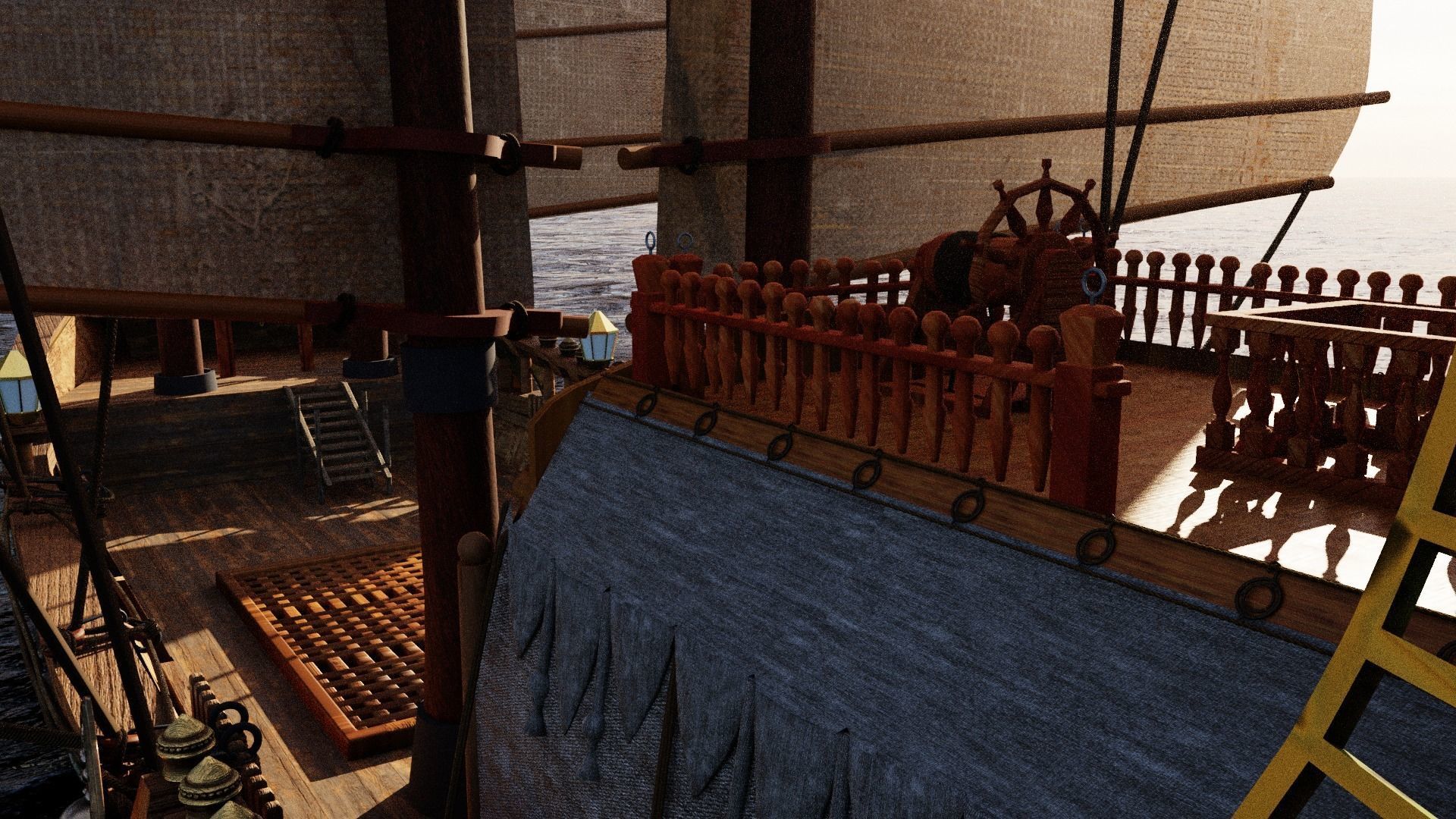 High detailed Ship of Numenor rigged - The Rings Of Power  3D model_6