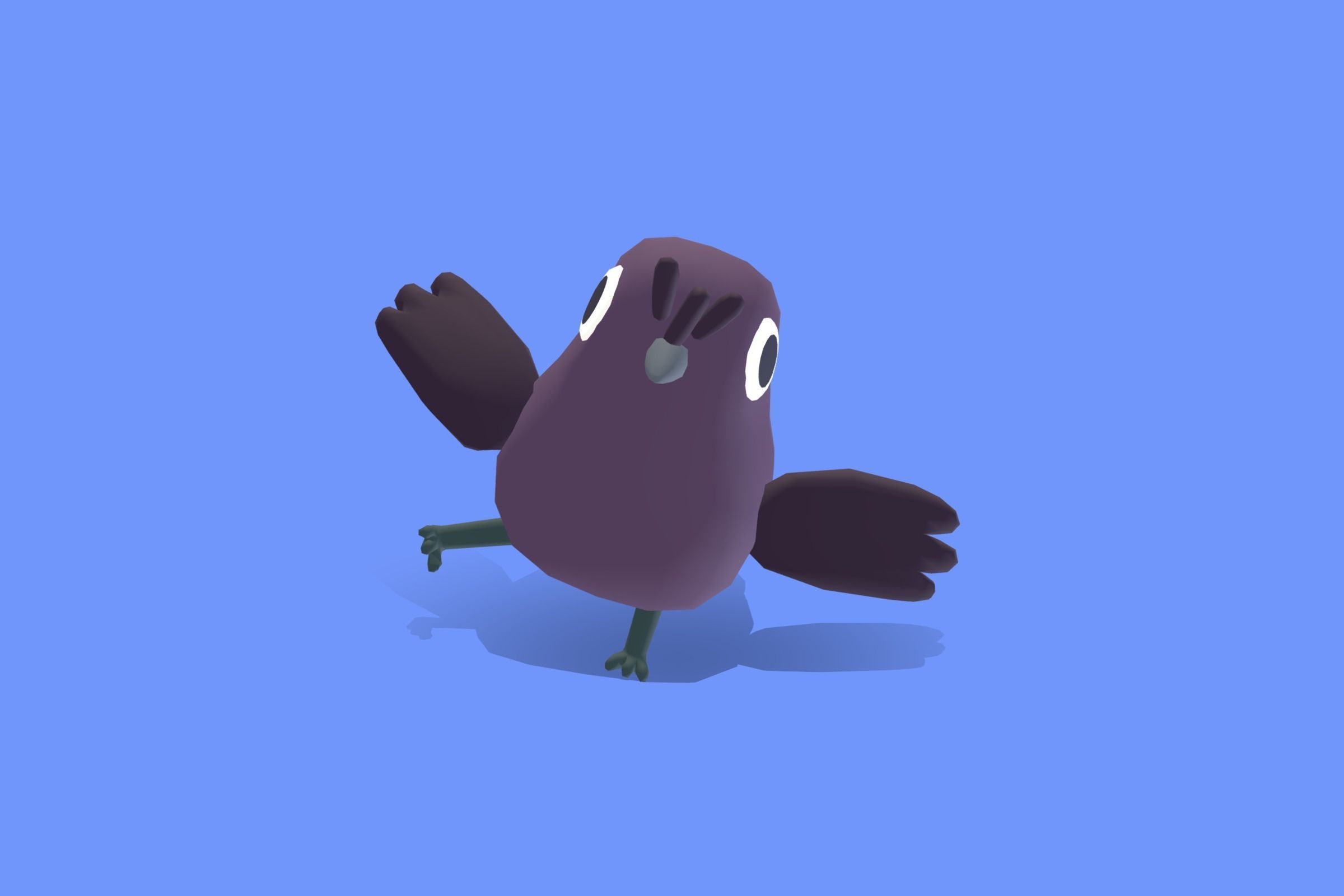 Quirky Series - Drongo Low-poly 3D model_9