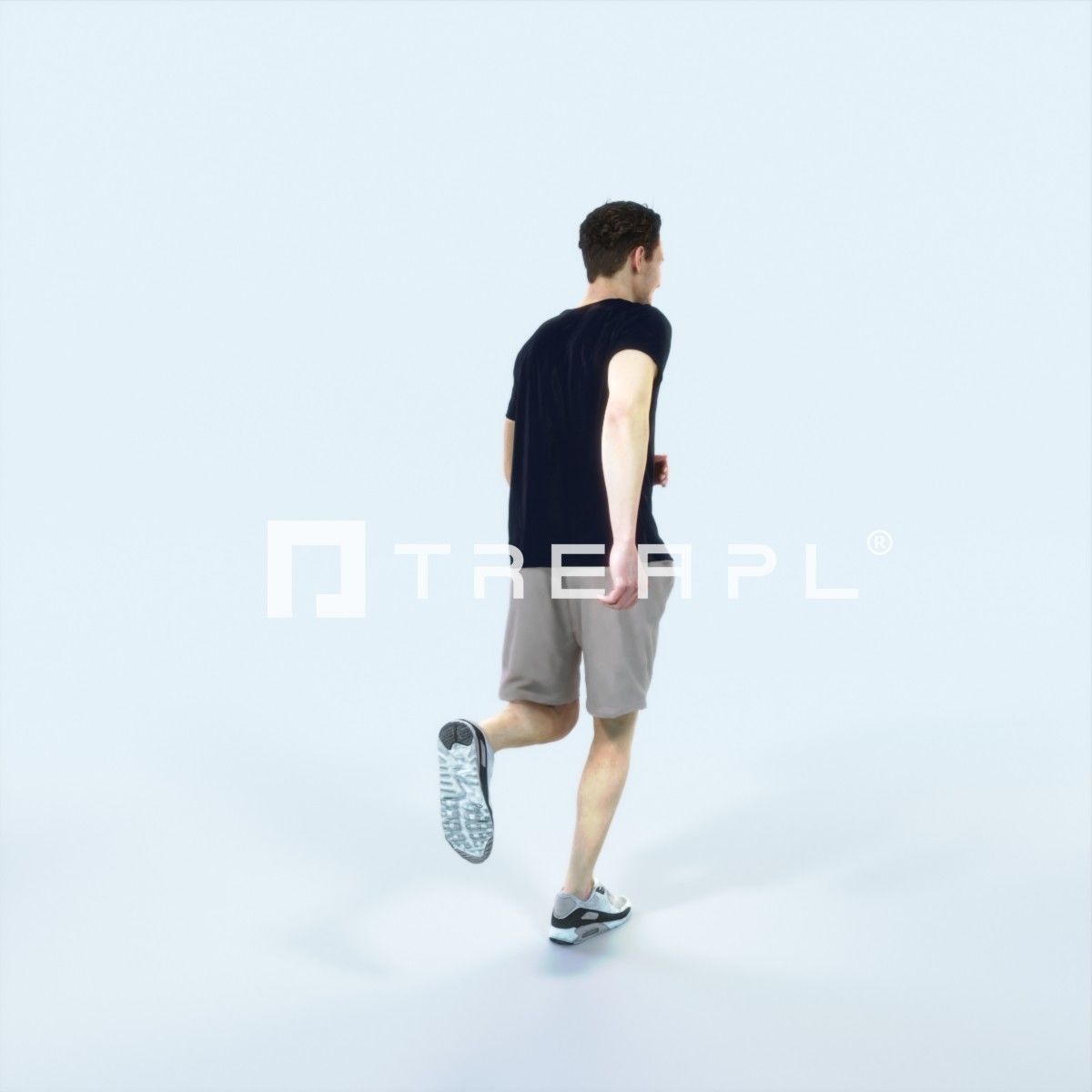 Virtue 02J Running Jogging Football Sports Man Low-poly 3D model_3