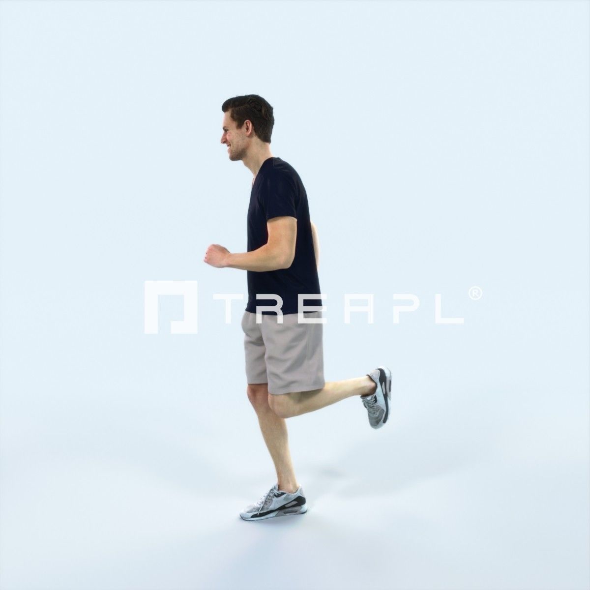 Virtue 02J Running Jogging Football Sports Man Low-poly 3D model_5