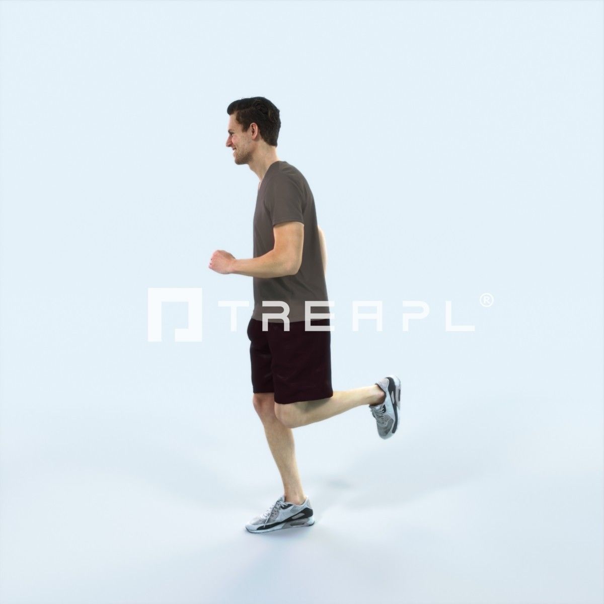 Virtue 02H Running Jogging Football Sports Man Low-poly 3D model_5