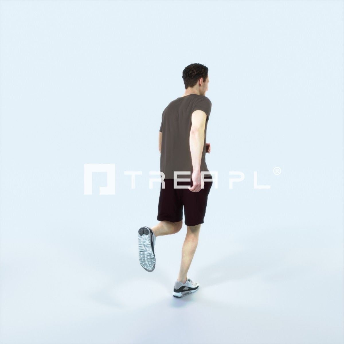 Virtue 02H Running Jogging Football Sports Man Low-poly 3D model_3