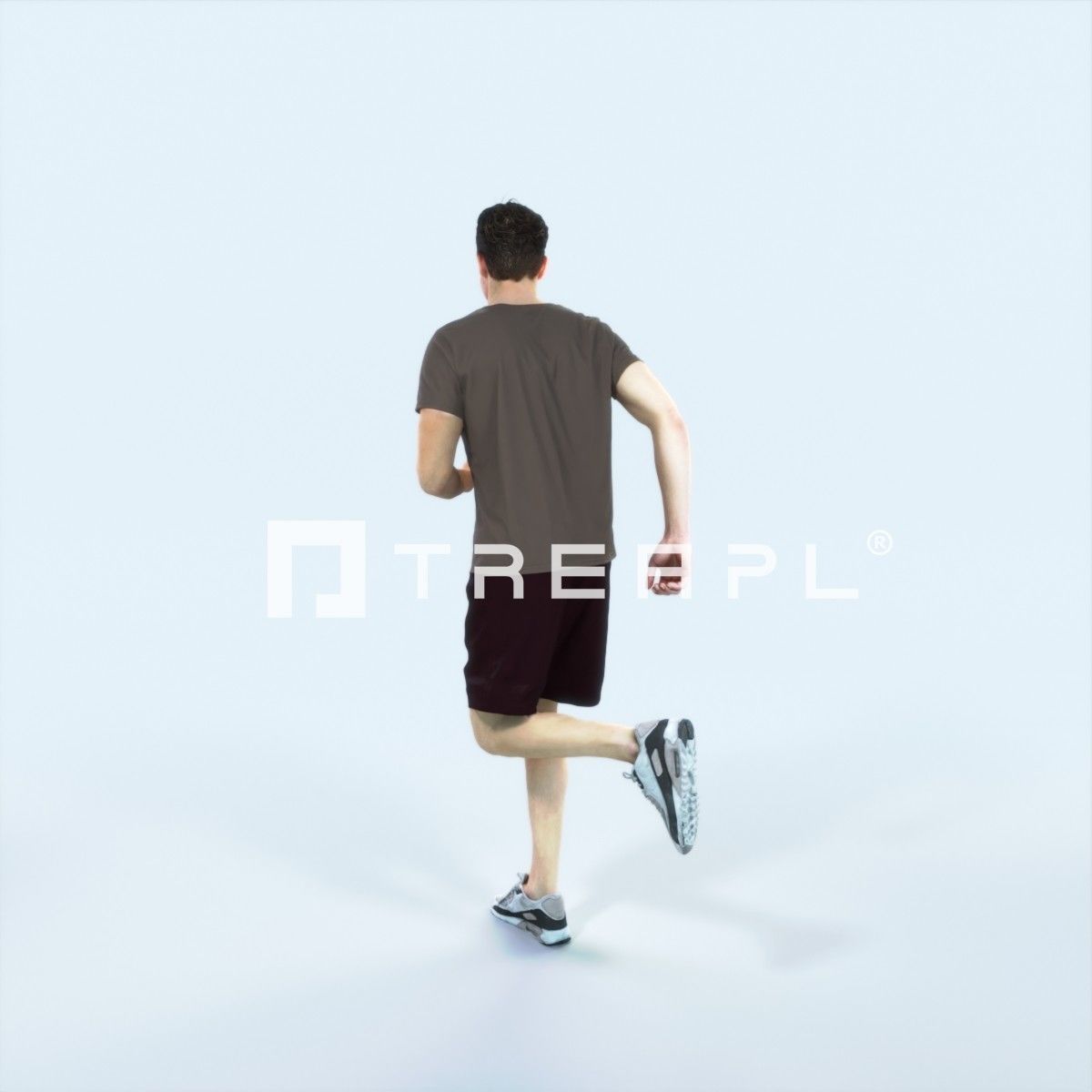 Virtue 02H Running Jogging Football Sports Man Low-poly 3D model_4