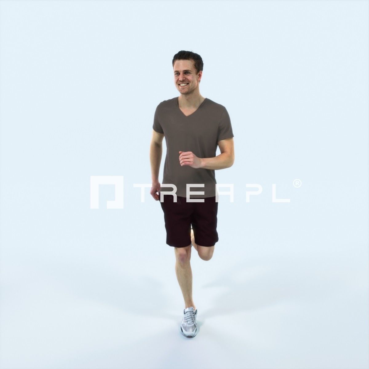 Virtue 02H Running Jogging Football Sports Man Low-poly 3D model_1