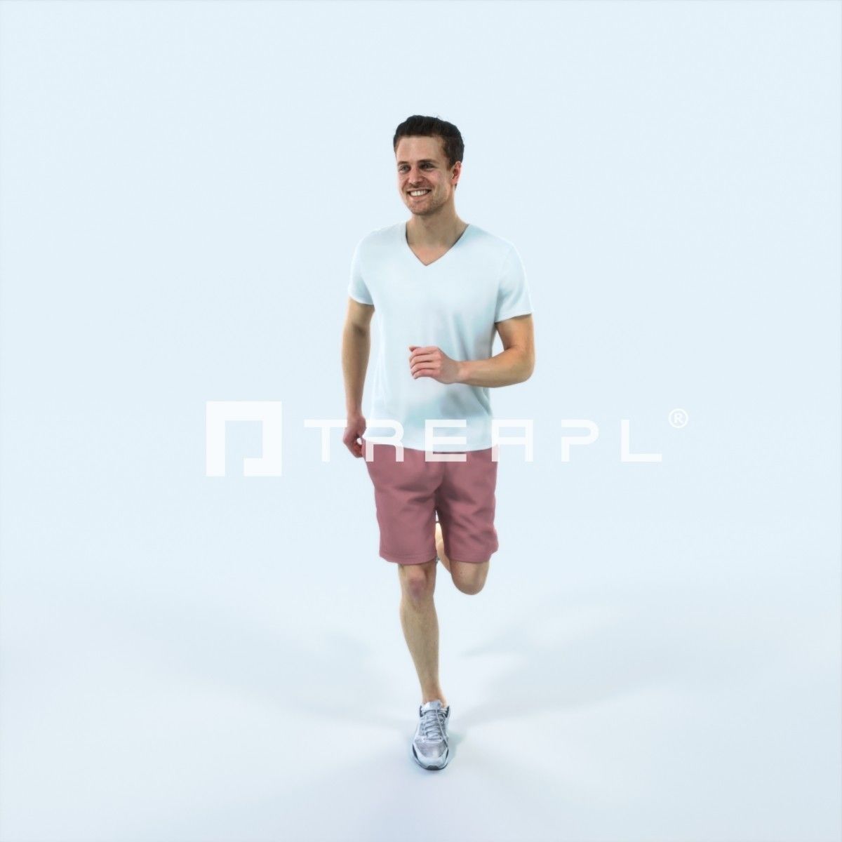 Virtue 02G Running Jogging Football Sports Man Low-poly 3D model_1