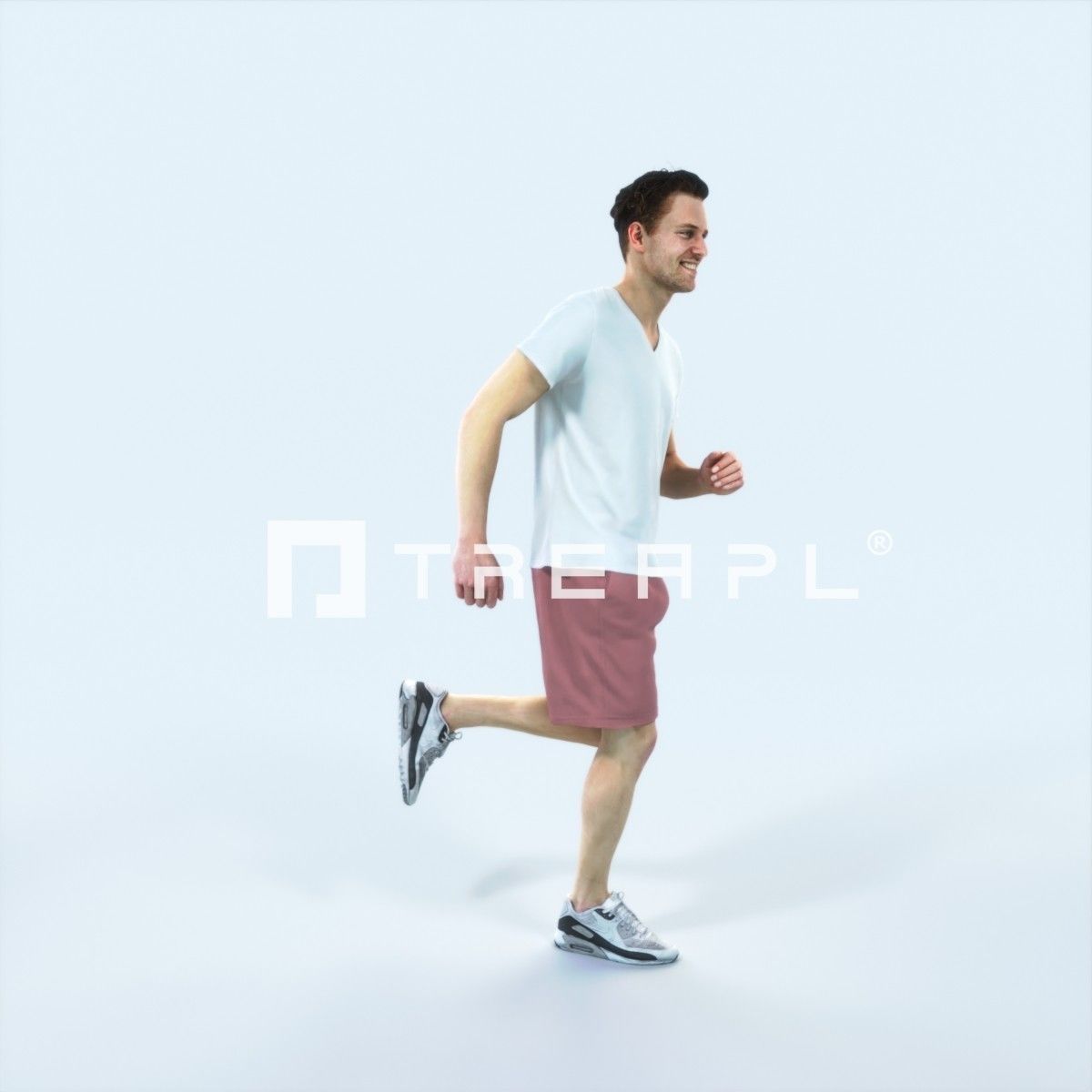 Virtue 02G Running Jogging Football Sports Man Low-poly 3D model_2