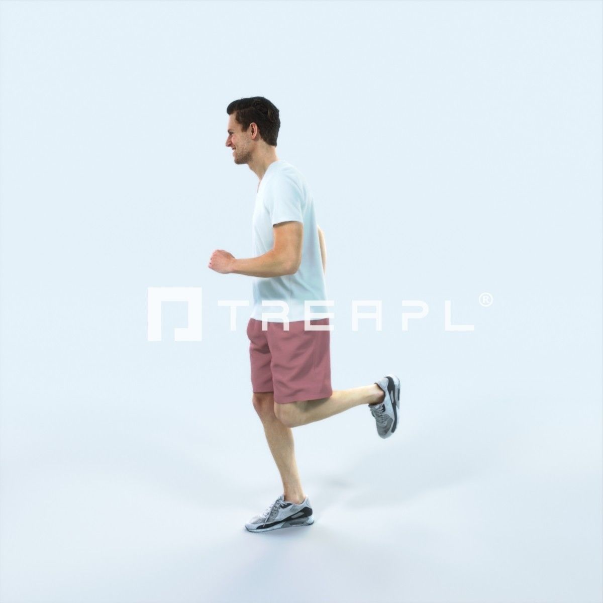 Virtue 02G Running Jogging Football Sports Man Low-poly 3D model_5