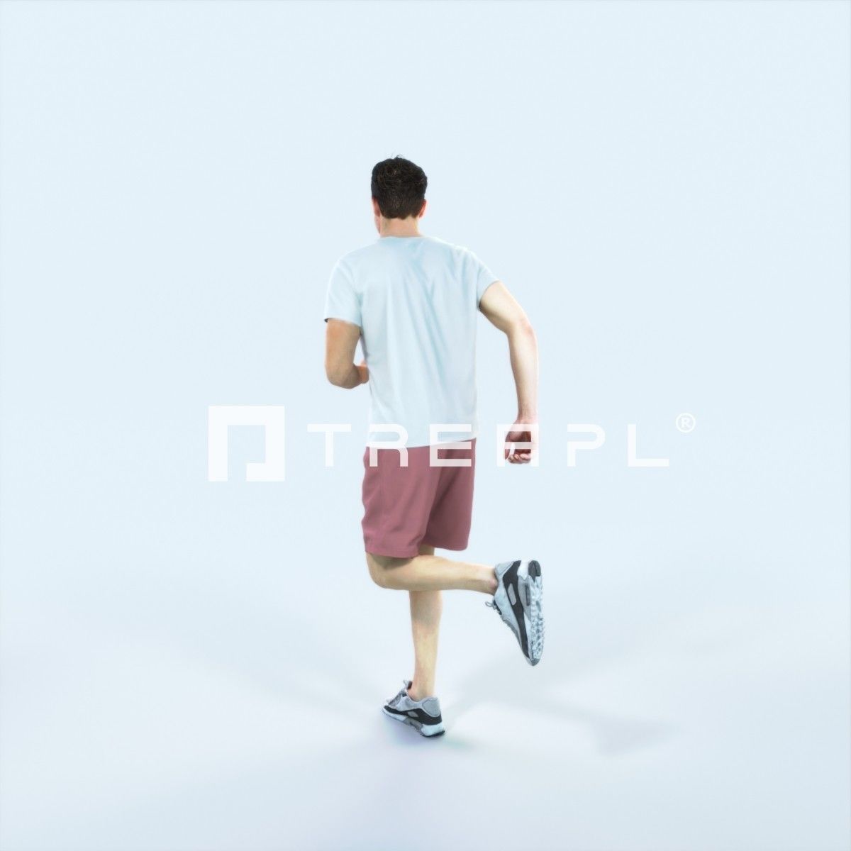 Virtue 02G Running Jogging Football Sports Man Low-poly 3D model_4