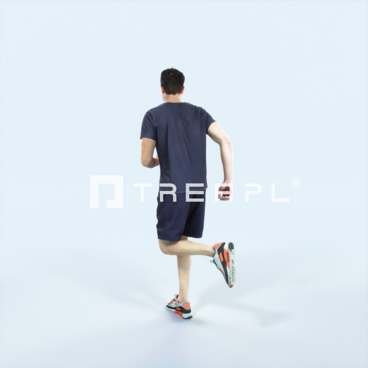 Virtue 02A Running Jogging Football Sports Man Low-poly 3D model_4