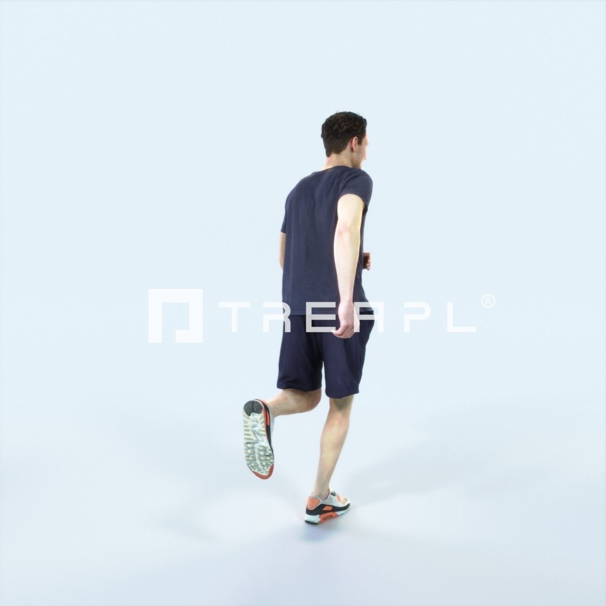 Virtue 02A Running Jogging Football Sports Man Low-poly 3D model_3