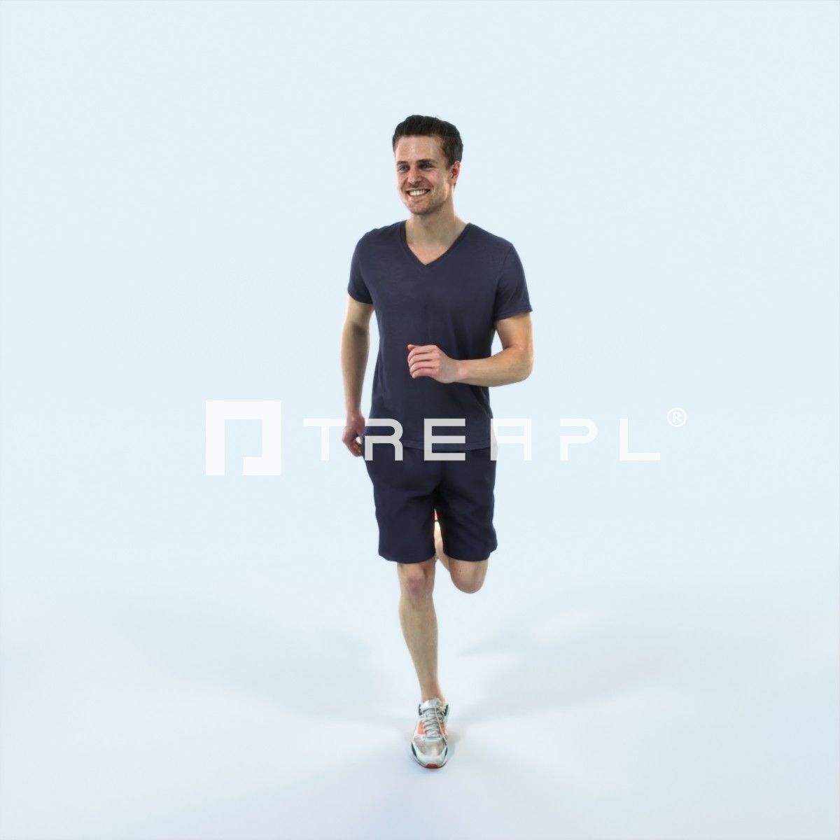 Virtue 02A Running Jogging Football Sports Man Low-poly 3D model_1