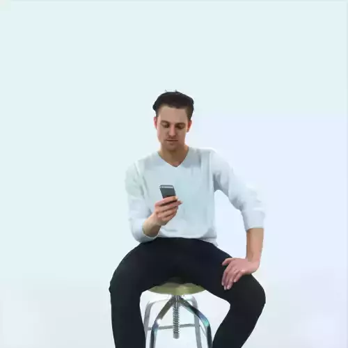 Virtue 03C Cell Phone Sitting Casual Man