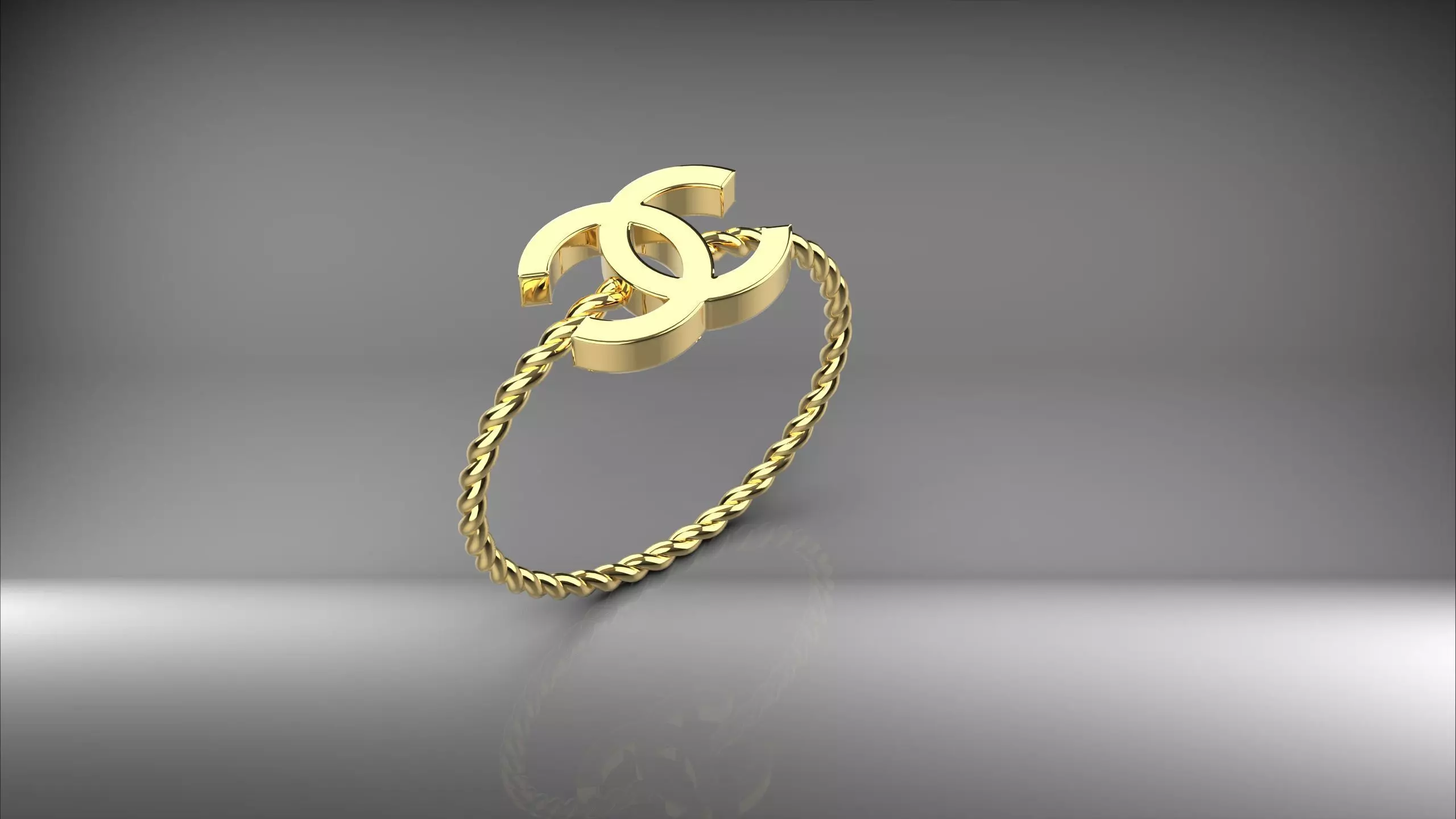Light Weight CC logo ring 3D print model