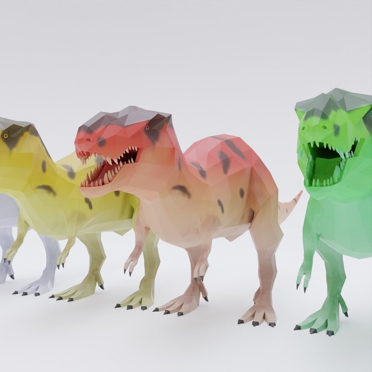 Tyrannosaurus Rex - Low Poly T-Rex Low-poly 3D model_14
