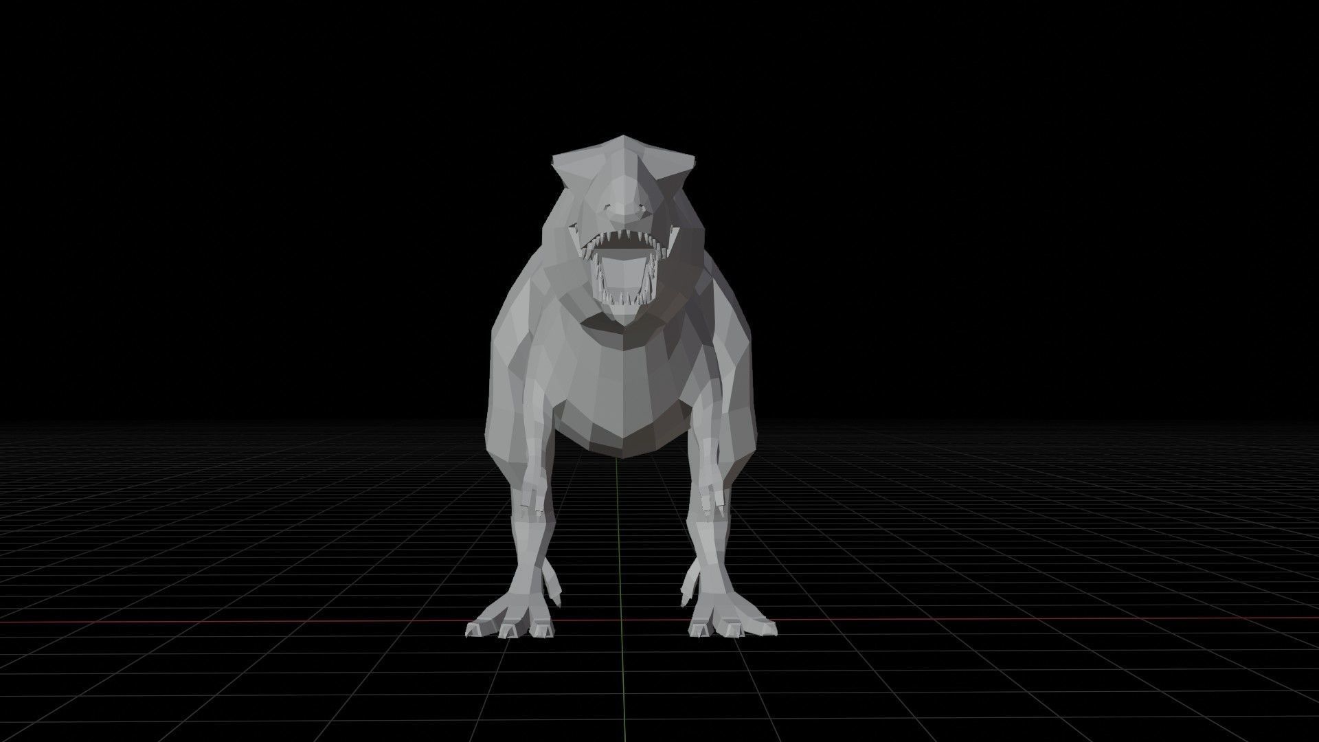 Tyrannosaurus Rex - Low Poly T-Rex Low-poly 3D model_11