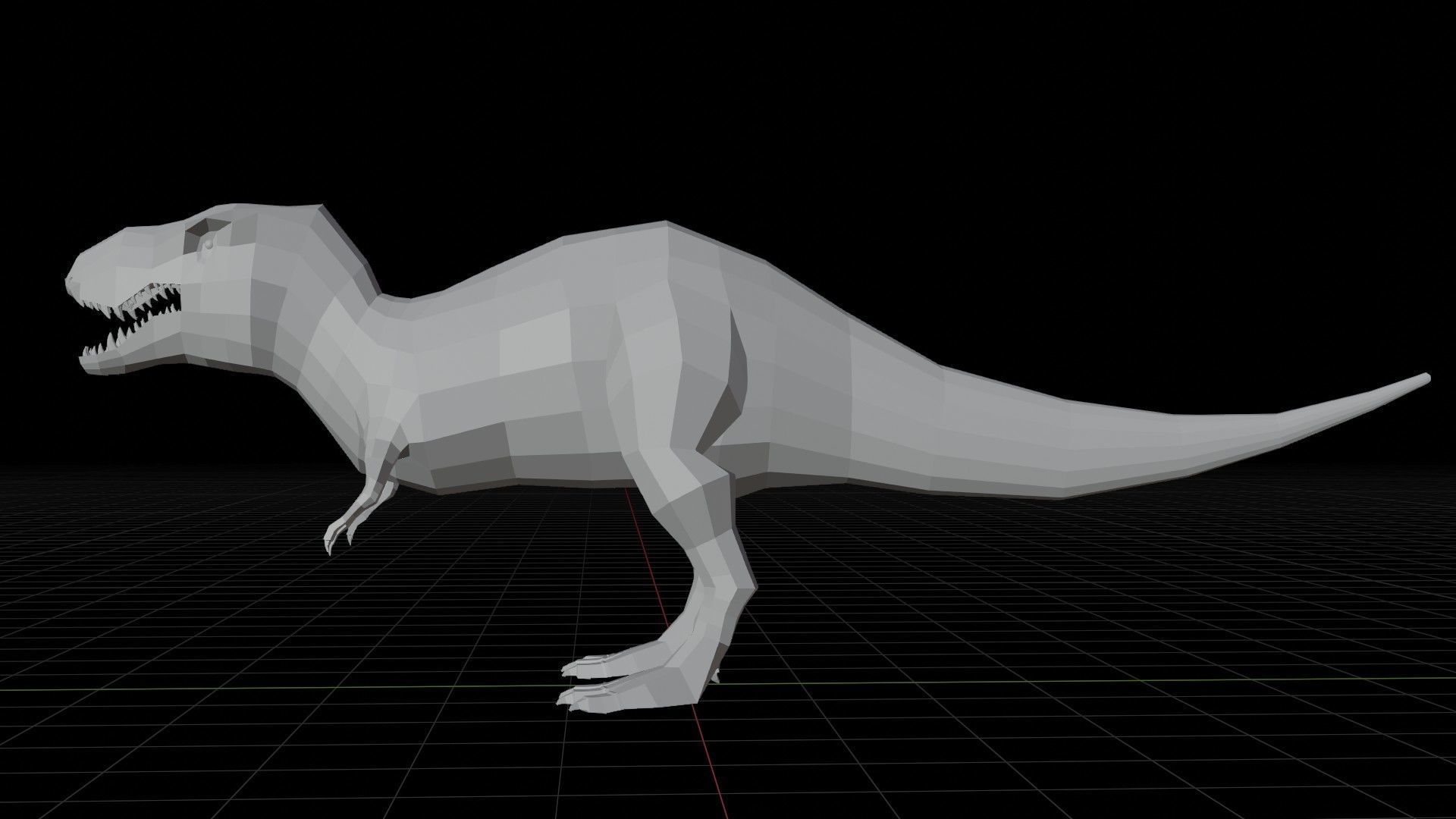 Tyrannosaurus Rex - Low Poly T-Rex Low-poly 3D model_12