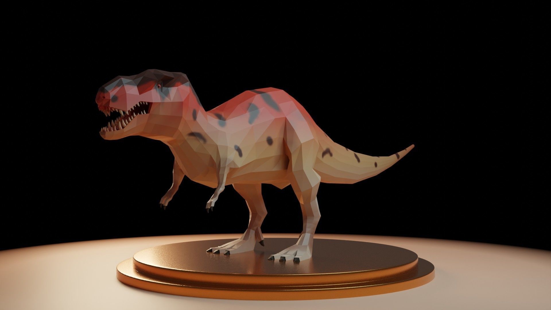Tyrannosaurus Rex - Low Poly T-Rex Low-poly 3D model_5