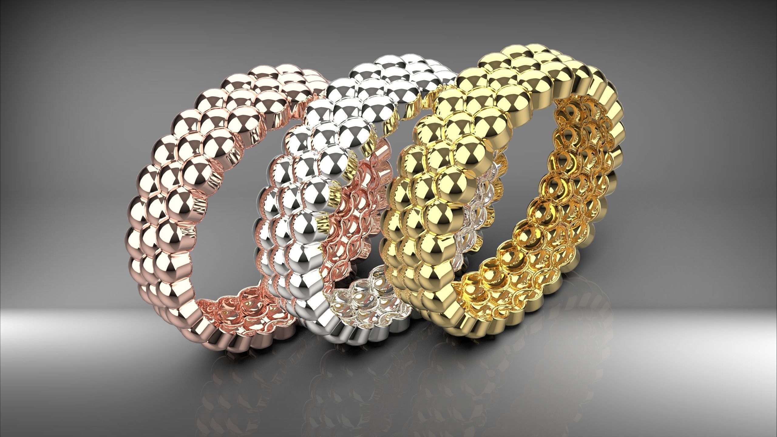 Light weight mini ball shape ring 3D print model_1