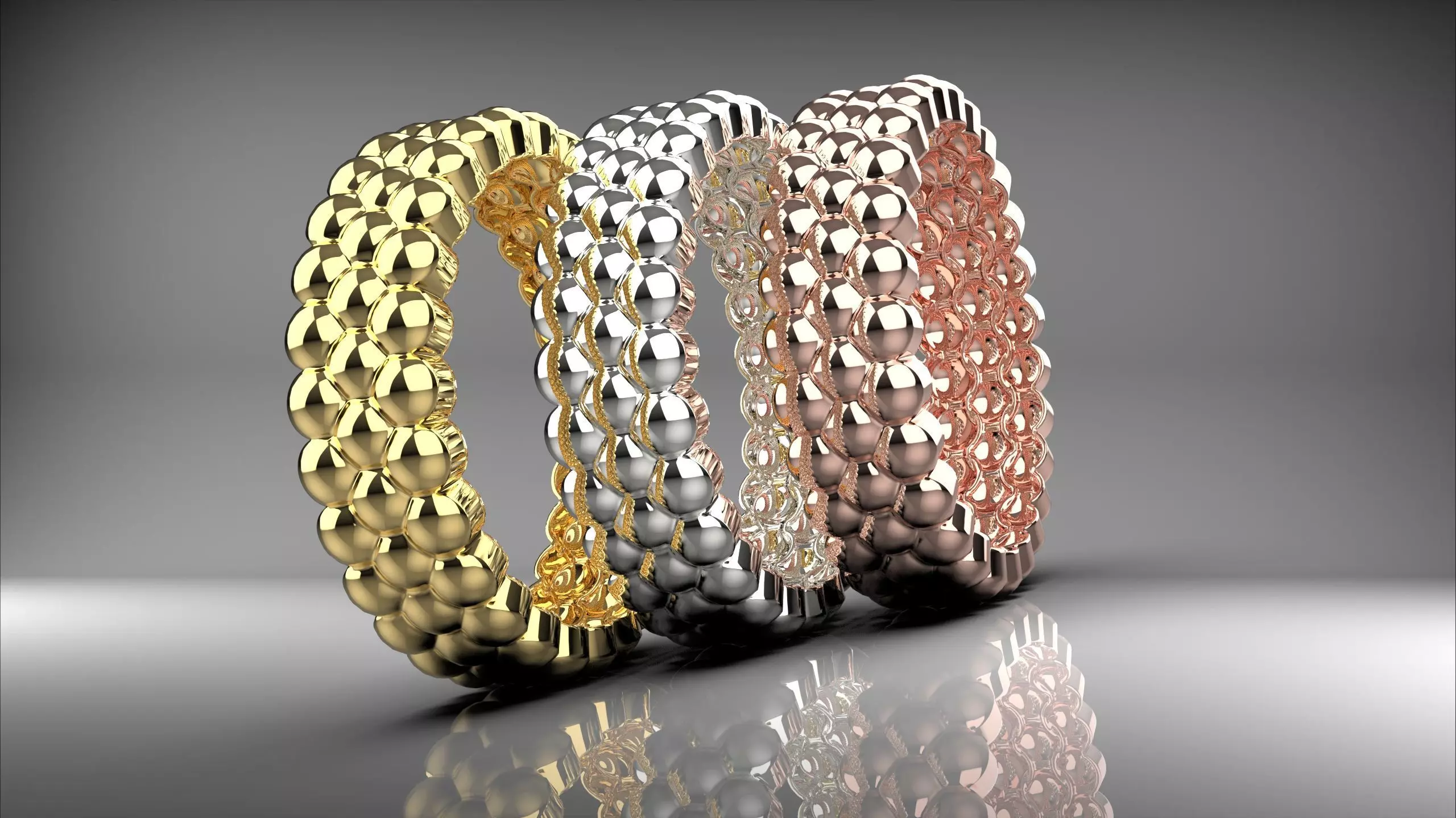 Light weight mini ball shape ring 3D print model_0