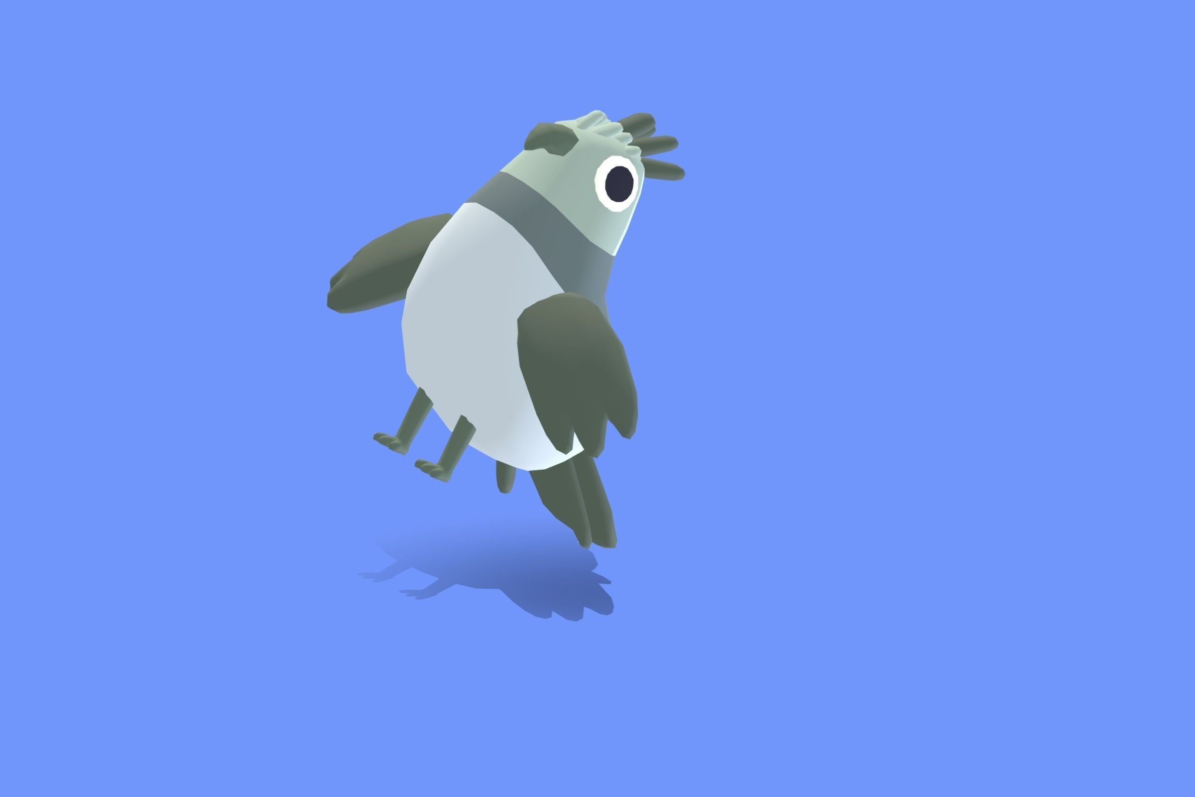 Quirky Series - Harpy Eagle Low-poly 3D model_6