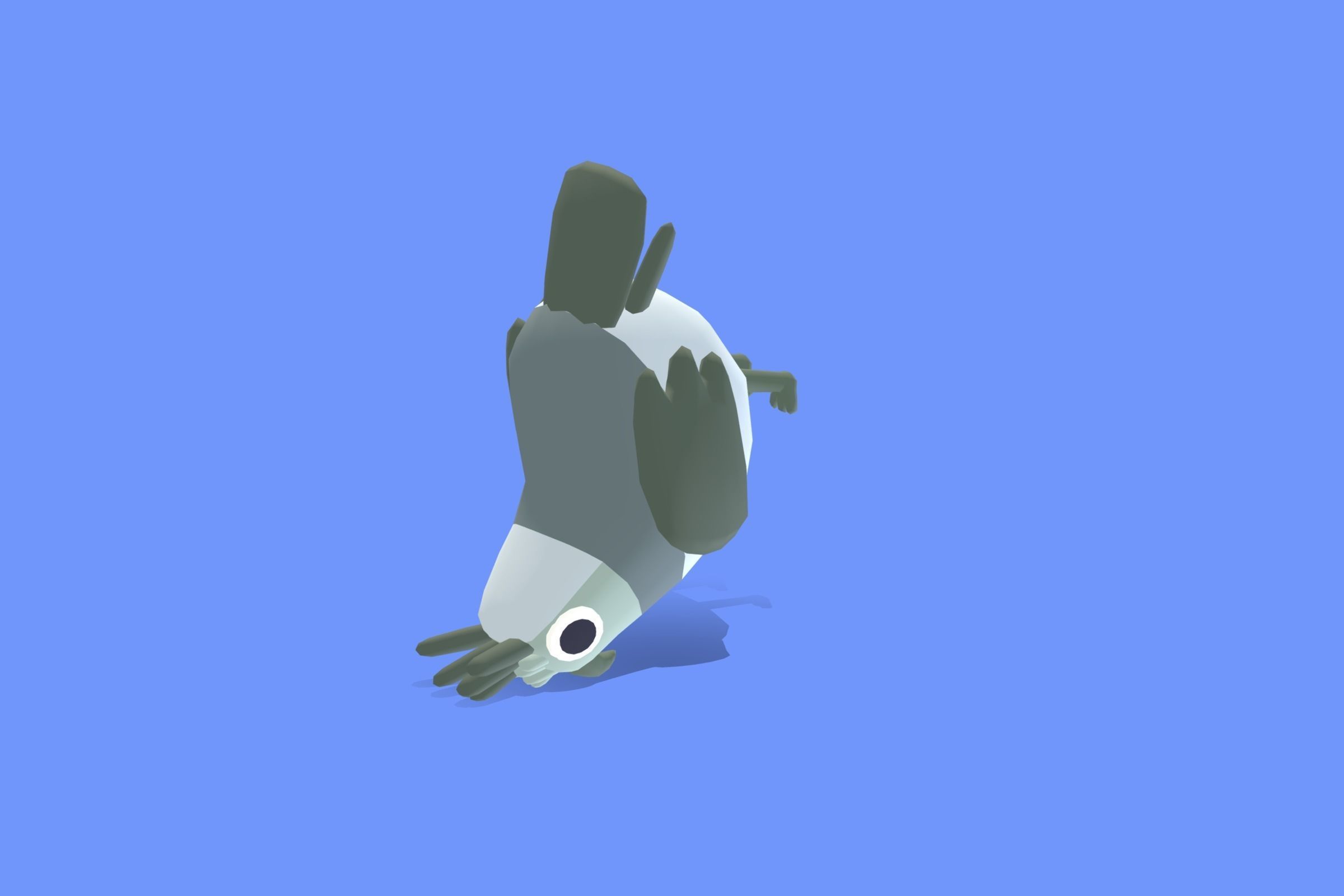 Quirky Series - Harpy Eagle Low-poly 3D model_7