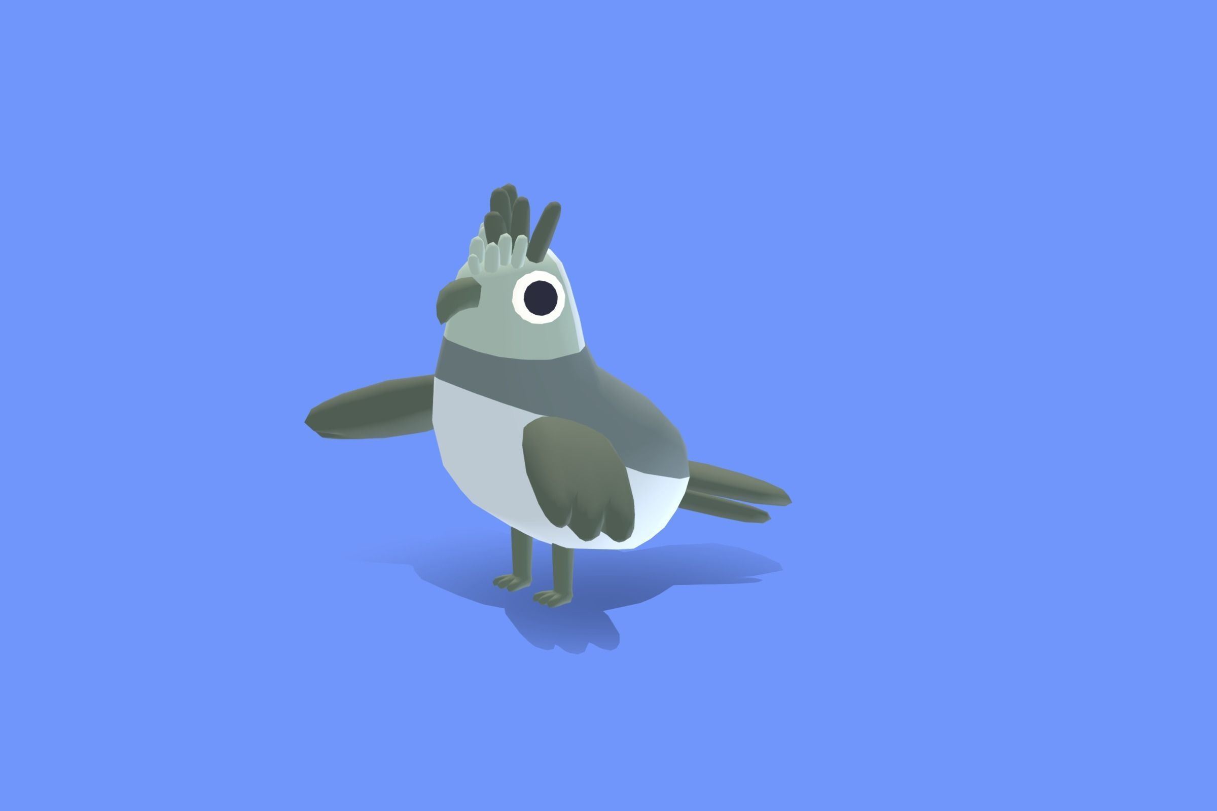 Quirky Series - Harpy Eagle Low-poly 3D model_3