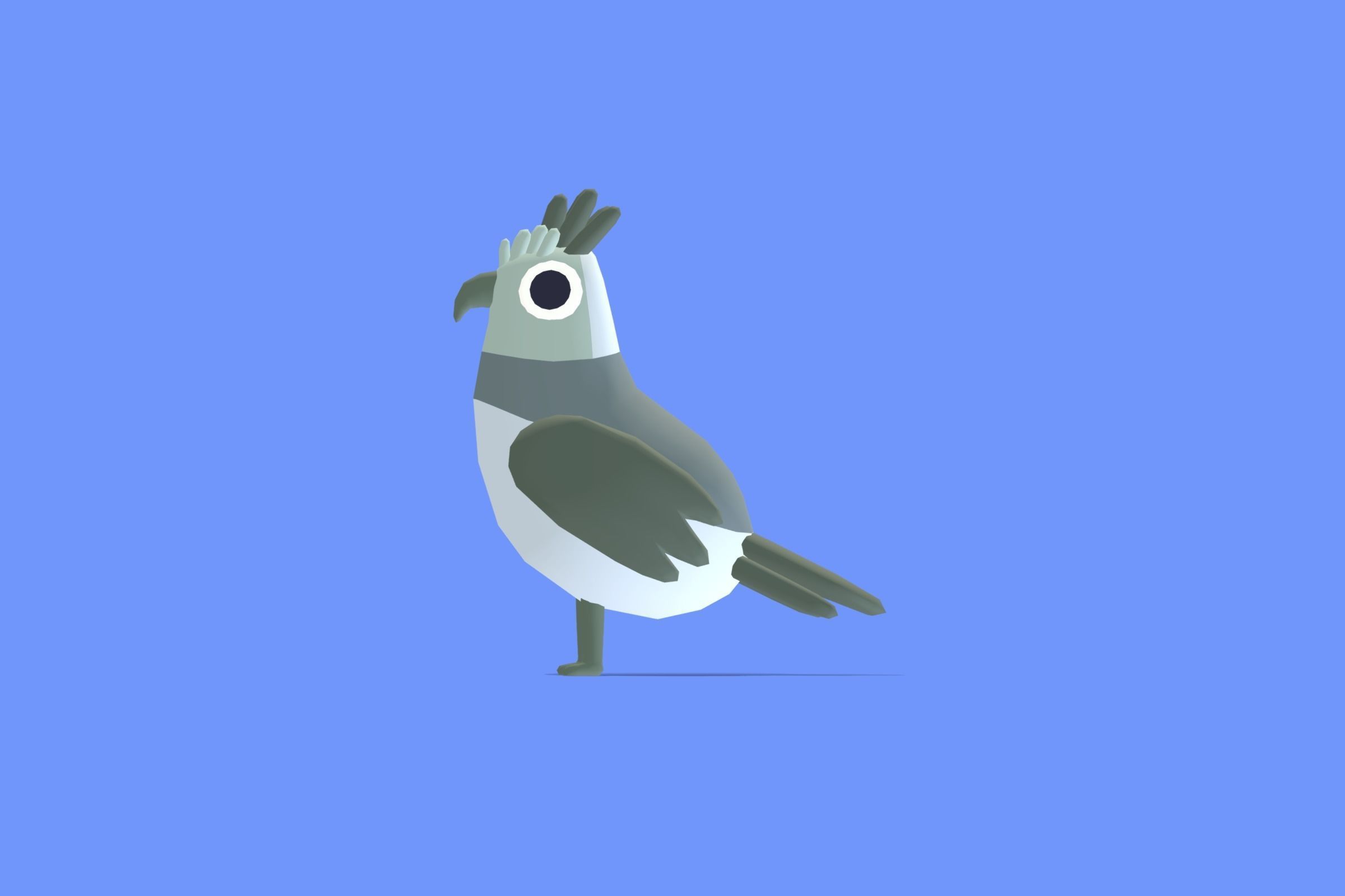 Quirky Series - Harpy Eagle Low-poly 3D model_1